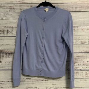J.Crew Caryn Cardigan – Periwinkle Blue Lightweight Cotton, Women’s Medium